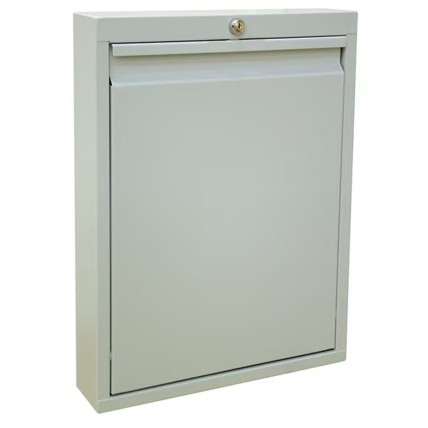 Deluxe Self Close Wall Desk, Light Grey (23.75